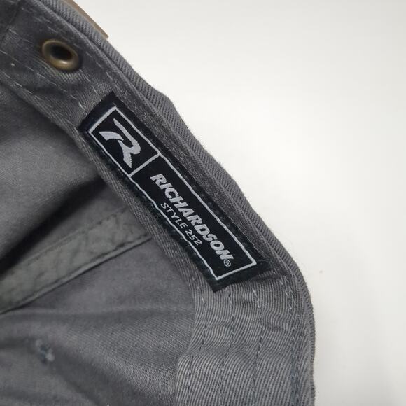 Submittable Slideback Hat Gray One Size Embroidered Logo Richardson - Picture 9 of 10